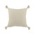 20" Purple and White Fringe Color Block Square Throw Pillow