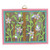 7" Spring Songbird Wooden Green and Pink LED Hanging Shadow Box - IMAGE 1