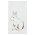 25" White and Brown Cotton Bunny Rabbit Towel - IMAGE 1