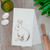 25" White and Brown Cotton Bunny Rabbit Towel - IMAGE 2