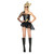 3 Pc Black and Gold Women Adult Lightening Rocker Halloween Costume - Large - IMAGE 1