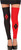 Black and Red Harley Quinn Women Adult Thigh Highs Costume Accessory - One Size - IMAGE 1