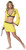 Yellow and Black Naughty Ninja Women Adult Halloween Costume - Extra Small - IMAGE 1