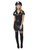 40" Black Fever Corrupt Cop Women Adult Halloween Costume - XS - IMAGE 1