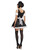 42" Black and White Fever Flirty French Maid Women Adult Halloween Costume - Small - IMAGE 3