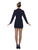 49" Navy Blue Flight Attendant Women Adult Halloween Costume - Small - IMAGE 3