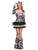 49" Black and White Fever Zebra Women Adult Halloween Costume - Small - IMAGE 1