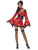 49" Red and Black Vodka Geisha Women Adult Halloween Costume - Small - IMAGE 4
