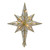 16" Gold Bethlehem Star Christmas Tree Topper - White Lights - IMAGE 1
