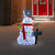 3D Lighted "Welcome" Snowman Outdoor Christmas Decoration - 48" - Warm White LED - IMAGE 1