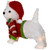 3D Lighted Santa Dog Outdoor Christmas Decoration - 13" - Clear Lights - IMAGE 4