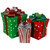 Lighted Gift Wrapped Presents Outdoor Yard Christmas Decoration - 13" - Set of 3 - IMAGE 2