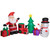 Lighted Inflatable Santa and Snowman Outdoor Christmas Decoration 9' - LED Lights - IMAGE 2