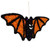 LED Lighted Bat Halloween Decoration - 25" - Black and Orange - Purple Lights - IMAGE 4