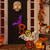 Lighted Bat and Ghost "BOO" Halloween Decoration - 4.5' - Warm White LED Lights - IMAGE 1