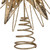 LED Lighted Starburst Glittered Christmas Tree Topper - 13" - Champagne Gold - White Lights