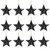 12ct Matte Jet Black Glittered Star Shatterproof Christmas Ornaments 5" - IMAGE 2