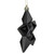 12ct Matte Jet Black Glittered Star Shatterproof Christmas Ornaments 5" - IMAGE 4