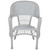 7-Piece White Resin Wicker Outdoor Dining Set - IMAGE 4