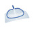 17" Blue and White Swimming Pool Leaf Rake Skimmer Head - IMAGE 1