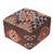 18" Brown and Orange Southwestern Square Pouf Ottoman - IMAGE 4
