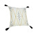 20" Black and White Bohemian Embroidered Square Throw Pillow - IMAGE 4