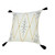 20" Black and White Bohemian Embroidered Square Throw Pillow - IMAGE 5
