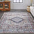 2' x 3' Gray and Blue Vintage Medallion Rectangular Area Throw Rug - IMAGE 2
