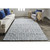 2' x 3' Misty Blue Abstract Geometric Rectangular Area Throw Rug - IMAGE 2