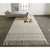 3.5' x 5.5' Gray and Ivory Diamond Hand Woven Rectangular Wool Area Throw Rug - IMAGE 2