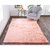 2' x 3.25' Salmon Pink Solid Rectangular Shag Area Throw Rug - IMAGE 2