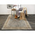 3.75' x 5.25' Gray and Beige Gabbeh Style Kilim Rectangular Area Throw Rug - IMAGE 2