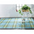 3.5' x 5.5' Blue and Green Plaid Hand Woven Rectangular Outdoor Area Throw Rug - IMAGE 2