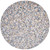 5.5' Ivory and Blue Mosaic Abstract Round Area Throw Rug - IMAGE 1