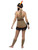 49" Brown and Black Native American Inspired Women Adult Halloween Costume - Medium - IMAGE 3