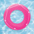 Inflatable Pink Neon Frost Swimming Pool Inner Tube with Perimeter Rope, 47-Inch - IMAGE 4