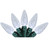 70 Pure White LED Faceted C6 Christmas String Lights - 20.75 ft Green Wire - IMAGE 1
