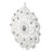 8" Elegant Jeweled White Lace Round Doily Style Christmas Ornament - IMAGE 2