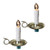 5 Candle with Golden Trays C7 Christmas Lights - 5 ft Green Wire - IMAGE 1