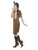 37" Brown and White Native American Inspired Warrior Princess Women Adult Halloween Costume - Small - IMAGE 2