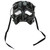 7" Distressed Black and Silver Industrial Cyborg Halloween Masquerade Mask - IMAGE 1