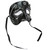 7" Distressed Black and Silver Industrial Cyborg Halloween Masquerade Mask - IMAGE 2