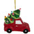 Lighted Truck with Christmas Tree Ceramic Ornament - 3.75" - Red and Green - IMAGE 5