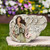 Praying Angel Outdoor Stone Garden Plaque - 8.25" - IMAGE 1