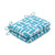 Set of 2 Turquoise Blue and White Baja Rounded Corners Seat Cushion 18.5" - IMAGE 1