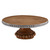 10.5" Brown and Gray Unique Round Wooden Cake Stand - IMAGE 1