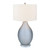 31" Blue and White Mist Oversized Glass Table Lamp - IMAGE 1