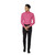 Pink Solid Long Sleeve Men's Adult All Year Shirt  - Small - IMAGE 1
