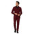 Burgundy Red Classic Solid Men's Adult Prom Slim Fit Suit - US38 - IMAGE 1