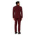 Burgundy Red Classic Solid Men's Adult Prom Slim Fit Suit - US38 - IMAGE 2
